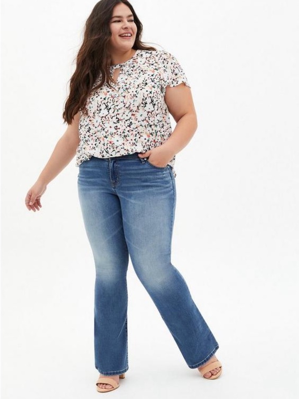 Torrid Floral Keyhole Top - Picture 2 of 9